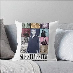 Sue Sylvester Taylor Swift Eras Throw Pillow