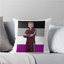 Asexual Sue Sylvester Throw Pillow