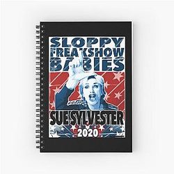 Sue Sylvester Presidential Candidate Glee Jane Lynch TV Show Movie Funny Trending Spiral Notebook