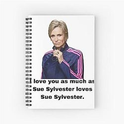 Sue Sylvester Spiral Notebook