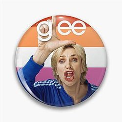 Sue Sylvester Lesbian Flag Pin