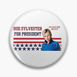 Sue Sylvester for President Sticker Pin