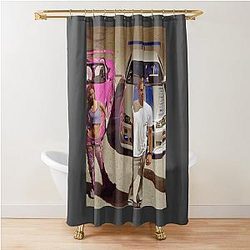 Brian and Suki 2 Fast Furious Shower Curtain