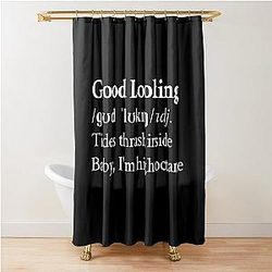 Suki Waterhouse Aesthetic Black Shower Curtain