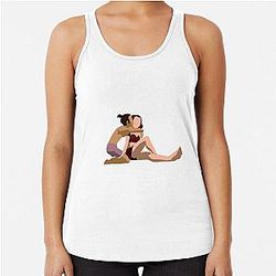 Suki and Sokka on the Beach Racerback Tank