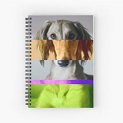 Suki Art Print Saluki Gifts Spiral Notebook
