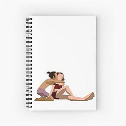 Suki and Sokka on the Beach Spiral Notebook