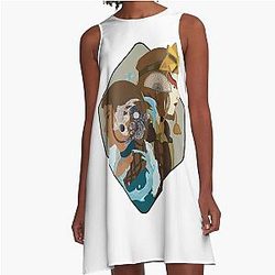 Avatar The Last Airbender Suki and Katara Art A-line Dress