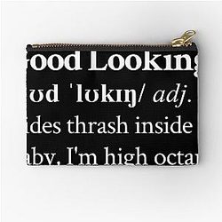 Suki Waterhouse Aesthetic Lyrics Black Zipper Pouch