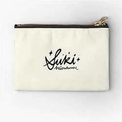 Suki Waterhouse Sparkle Black Logo Zipper Pouch