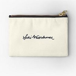 Suki Waterhouse Handwritten Black Logo Zipper Pouch