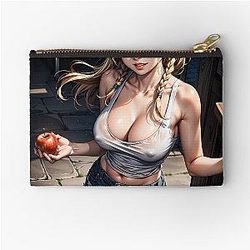 Anime Pinup Girl Suki Tanaka 057 (An Apple) Zipper Pouch