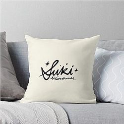 Suki Waterhouse Handwritten Black Logo Throw Pillow