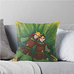 Sokka and Suki Throw Pillow