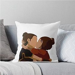 Sokka & Suki Throw Pillow