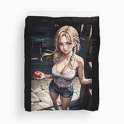 Anime Pinup Girl Suki Tanaka Duvet Cover