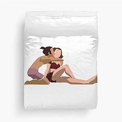 Suki and Sokka on the Beach Duvet Cover