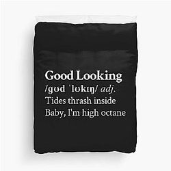 Suki Waterhouse Aesthetic Lyrics Black Duvet Cover
