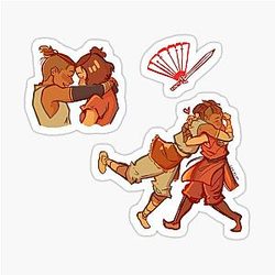 Sokka and Sukey Fan Edition with Sticker Set