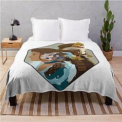 Avatar The Last Airbender - Suki and Katara Art Throw Blanket