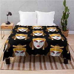 Kyoshi Warrior Avatar the Last Airbender Throw Blanket