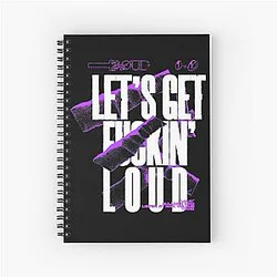 Sullivan King Merch Loud Shirt Spiral Notebook