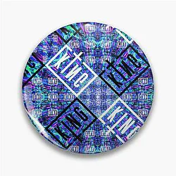 Sullivan King Blue Tie Fan Art Pin