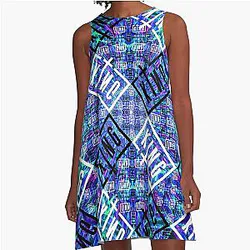 Sullivan King Blue Tie Dye A Line Dress
