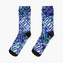 Sullivan King Blue Tie Dye Fan Art Socks