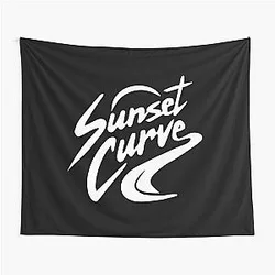 Sunset Curve White Tapestry
