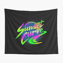 vintage retro sunset tapestry