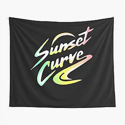 Sunset Curve Rainbow Tapestry