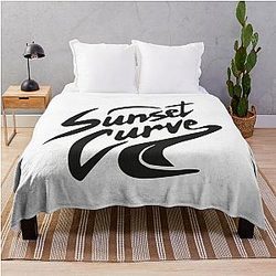 Sunset Curve Logo Throw Blanket