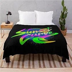 vintage sunset throw blanket