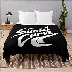 Sunset Curve Logo Throw Blanket