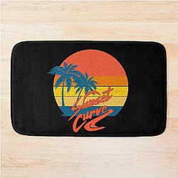 Sunset curve Netflix colorful Bath Mat