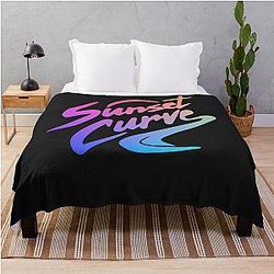 Julie and the Phantoms Sunset Curve Logo Essential T-Shirt Throw Blanket