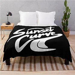 Sunset Curve Julie the Phantoms White Logo Throw Blanket
