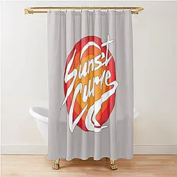 Sunset Curve band tour logo Shower Curtain