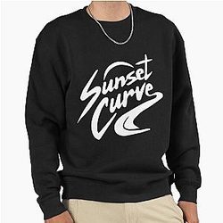 Sunset Curve White Logo Pullover Sweatshirt