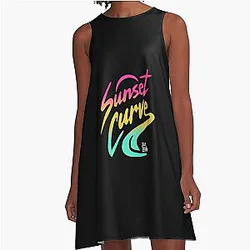 Sunset Curve Band A-Line Dress for Julie and the Phantoms