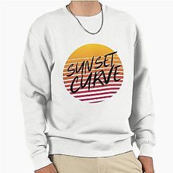 Sunset Curved Band Pullover Sweatshirt