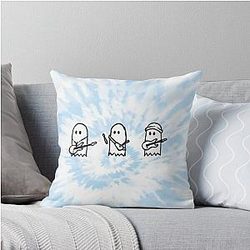 Sunset Curve Tie-Dye Throw Pillow