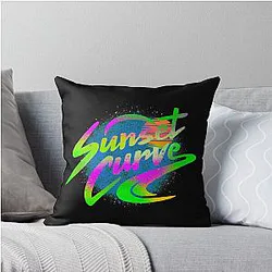 vintage sunset throw pillow