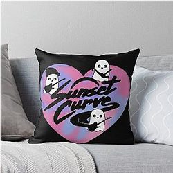 Sunset Curve Logo Reggie Throw Pillow