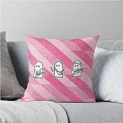 Sunset Curve Pink Stripe Throw Pillow