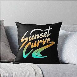 SUNSET CURVE BAND Throw Pillow
