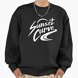 Sunset Curve Logo Premium Oversized Sweatshirt
