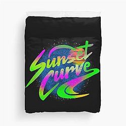 Vintage Retro Sunset Duvet Cover