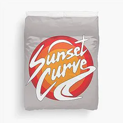 Sunset Curve Band Tour Logo Duvet Cover